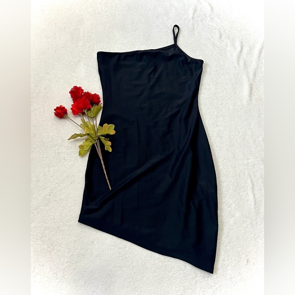 Superdown Rumer Asymmetrical One Strap Mini LBD Dress - Medium